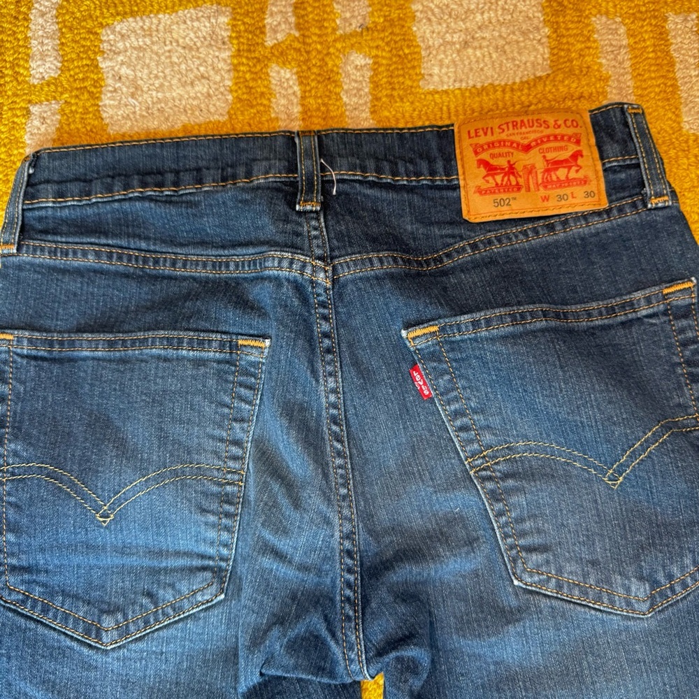 Levi’s 502 Men’s Taper Jeans W30 L30, Style 06690-110, Medium Blue Stretch Denim - Picture 5 of 11